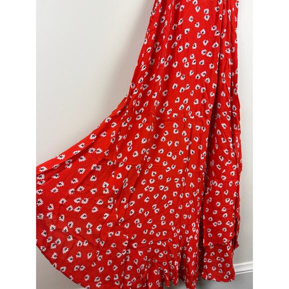 Ganni Silvery Crepe Floral Wrap Dress Size 38 - Picture 8 of 9